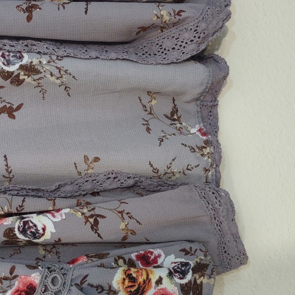 SLIGHTLY USED XXL FLORAL PRINT BELL SLEEVE KIMONO CARDIGAN LOOSE COVERUP - Picture 7 of 11